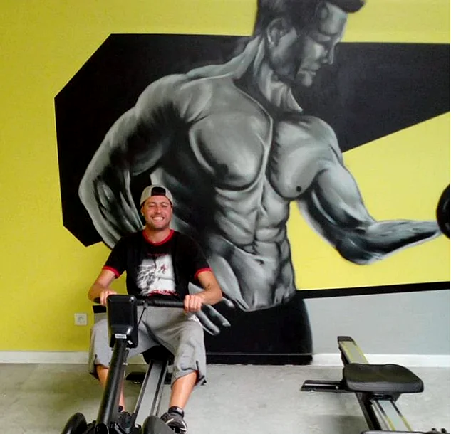 Fresque murale pour une salle de sport